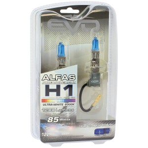 AMPOULES H1 P14.5S ALFAS 85W--120W - 6000K BLANC PURE - 2PCS