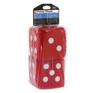 DOUBLE DE DECORATIFS A SUSPENDRE 9X 9CM ROUGE