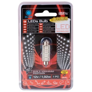 AMPOULE NAVETTE LED BLEU SMD SV8,5 12V CANBUS READY - SCT