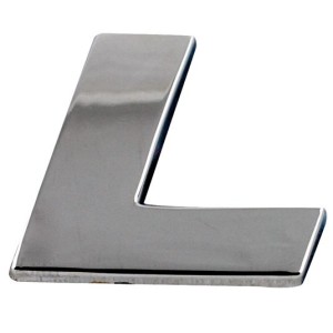 LETTRE L CHROMEE - SACHET DE 10U - SCT