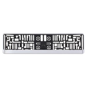 SUPPORT DE PLAQUE D'IMMAT EU ABS CHROME