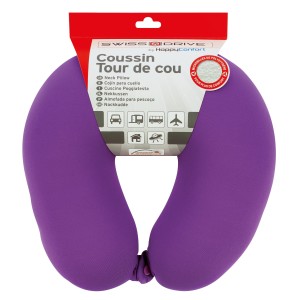 TOUR DE COU HAPPY CONFORT MICROBILLE FERME PRESSION VIOLET, OKO-TEX