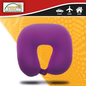 TOUR DE COU HAPPY CONFORT MICROBILLE FERME PRESSION VIOLET, OKO-TEX